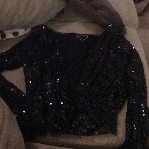 Inc black sequin jacket